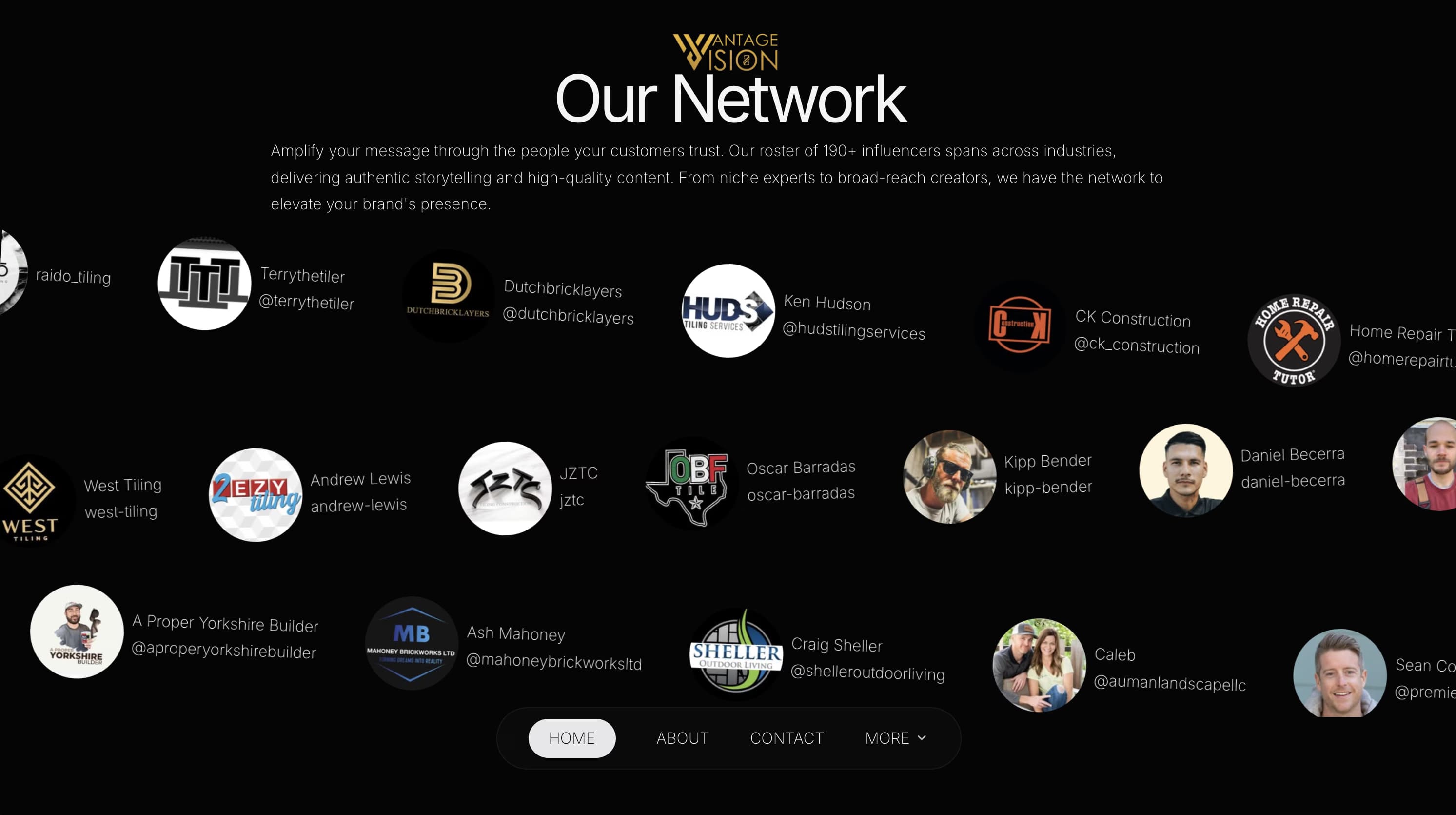 Contact and CTA sections