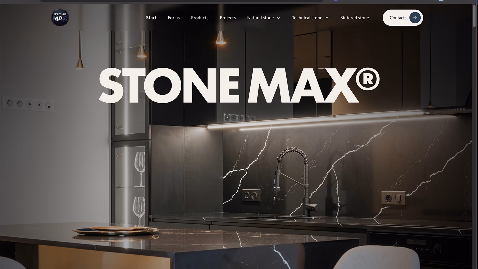 StoneMax: Webflow site for a bespoke stone surface builder